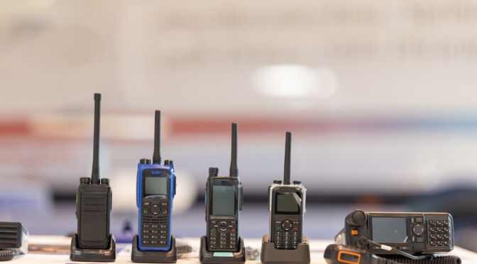 Display of communication devices.